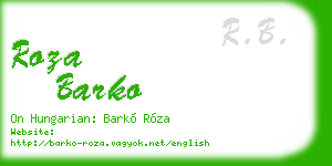 roza barko business card